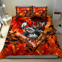 Moose Love Bedding Set Maple Leaf Autumn Passion