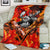 Moose Love Blanket Maple Leaf Autumn Passion