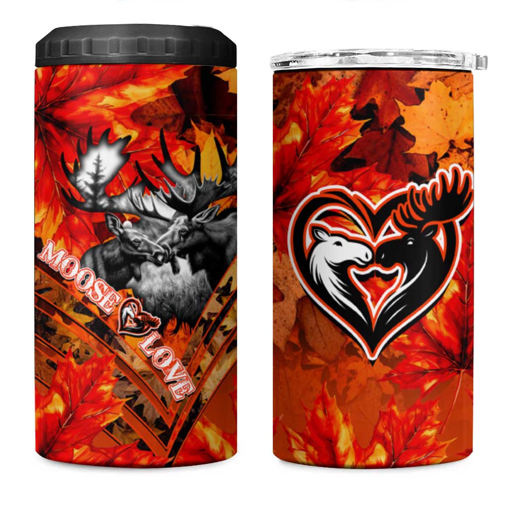 Moose Love 4 in 1 Can Cooler Tumbler Maple Leaf Autumn Passion
