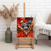 Moose Love Canvas Wall Art Maple Leaf Autumn Passion