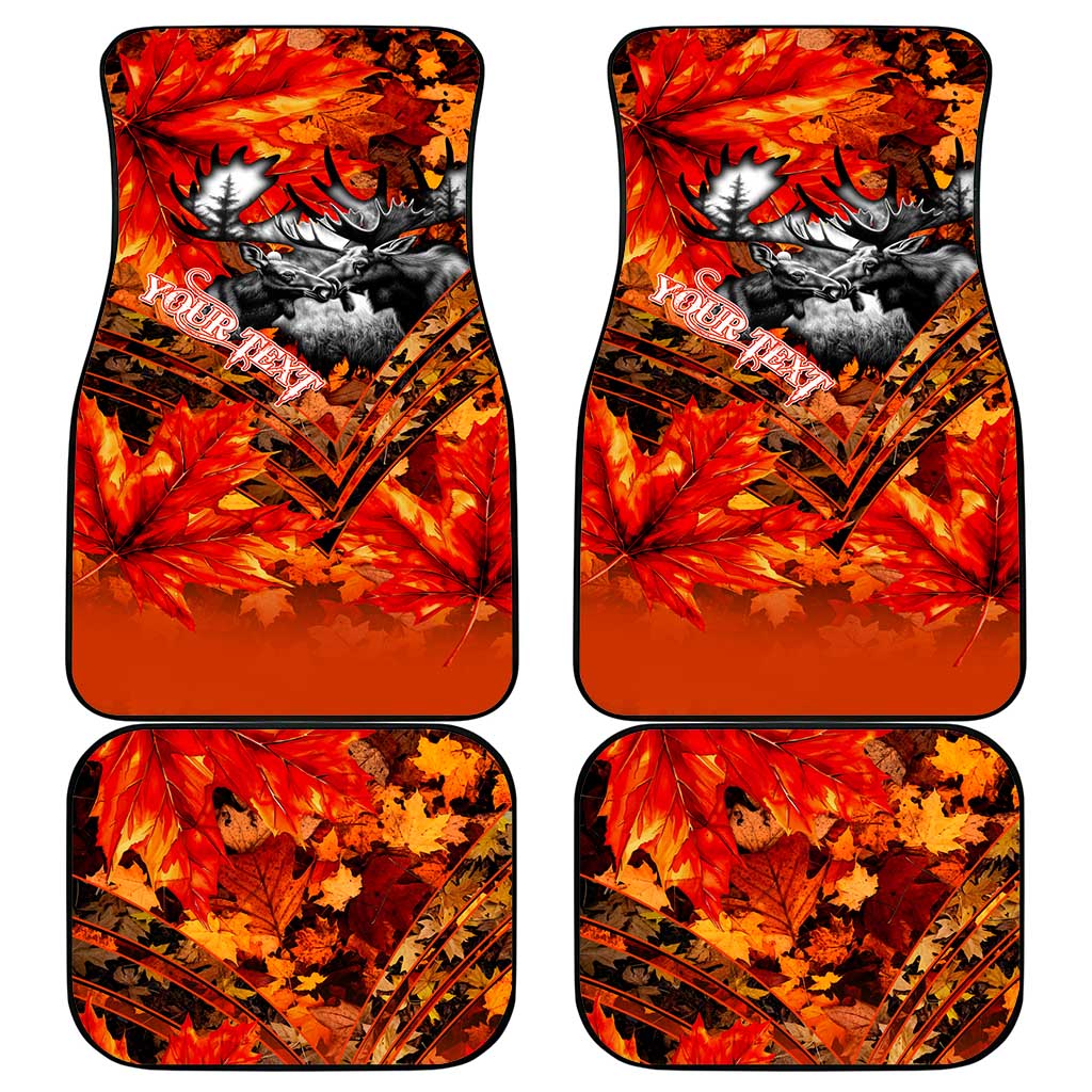 Moose Love Car Mats Maple Leaf Autumn Passion