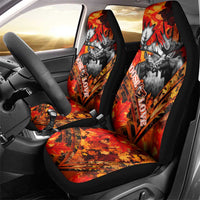 Moose Love Car Seat Cover Maple Leaf Autumn Passion
