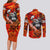 Personalized Moose Love Couples Matching Long Sleeve Bodycon Dress and Long Sleeve Button Shirt Maple Leaf Autumn Passion