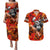 Personalized Moose Love Couples Matching Puletasi and Hawaiian Shirt Maple Leaf Autumn Passion