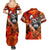 Personalized Moose Love Couples Matching Summer Maxi Dress and Hawaiian Shirt Maple Leaf Autumn Passion