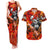 Personalized Moose Love Couples Matching Tank Maxi Dress and Hawaiian Shirt Maple Leaf Autumn Passion