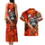 Personalized Moose Love Couples Matching Tank Maxi Dress and Hawaiian Shirt Maple Leaf Autumn Passion