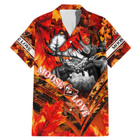 Personalized Moose Love Family Matching Mermaid Dress and Hawaiian Shirt Maple Leaf Autumn Passion