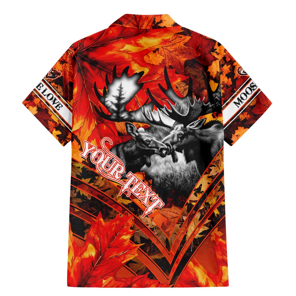Personalized Moose Love Family Matching Mermaid Dress and Hawaiian Shirt Maple Leaf Autumn Passion