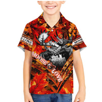 Personalized Moose Love Family Matching Mermaid Dress and Hawaiian Shirt Maple Leaf Autumn Passion