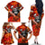 Personalized Moose Love Family Matching Off The Shoulder Long Sleeve Dress and Hawaiian Shirt Maple Leaf Autumn Passion