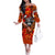Personalized Moose Love Family Matching Off The Shoulder Long Sleeve Dress and Hawaiian Shirt Maple Leaf Autumn Passion
