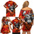 Personalized Moose Love Family Matching Off Shoulder Short Dress and Hawaiian Shirt Maple Leaf Autumn Passion