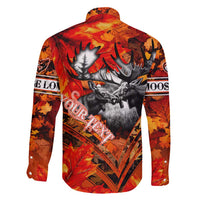 Personalized Moose Love Family Matching Puletasi and Hawaiian Shirt Maple Leaf Autumn Passion
