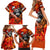 Personalized Moose Love Family Matching Short Sleeve Bodycon Dress and Hawaiian Shirt Maple Leaf Autumn Passion