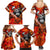 Personalized Moose Love Family Matching Summer Maxi Dress and Hawaiian Shirt Maple Leaf Autumn Passion