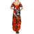 Personalized Moose Love Family Matching Summer Maxi Dress and Hawaiian Shirt Maple Leaf Autumn Passion