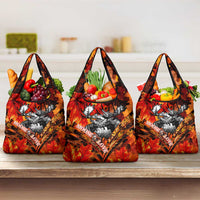 Moose Love Grocery Bag Maple Leaf Autumn Passion