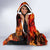 Moose Love Hooded Blanket Maple Leaf Autumn Passion