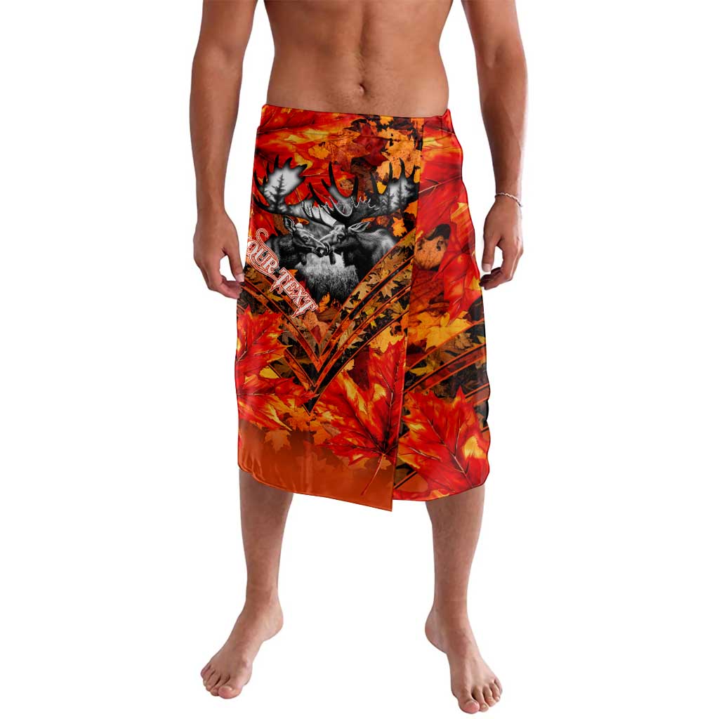 Personalized Moose Love Lavalava Maple Leaf Autumn Passion