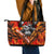 Moose Love Leather Tote Bag Maple Leaf Autumn Passion