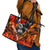 Moose Love Leather Tote Bag Maple Leaf Autumn Passion