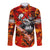 Personalized Moose Love Long Sleeve Button Shirt Maple Leaf Autumn Passion