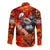 Personalized Moose Love Long Sleeve Button Shirt Maple Leaf Autumn Passion