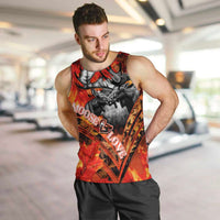 Personalized Moose Love Men Tank Top Maple Leaf Autumn Passion