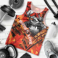 Personalized Moose Love Men Tank Top Maple Leaf Autumn Passion