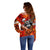 Personalized Moose Love Off Shoulder Sweater Maple Leaf Autumn Passion