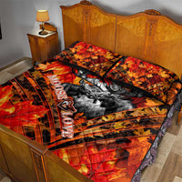 Moose Love Quilt Bed Set Maple Leaf Autumn Passion