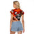 Personalized Moose Love Raglan Cropped T Shirt Maple Leaf Autumn Passion