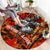 Moose Love Round Carpet Maple Leaf Autumn Passion