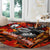 Moose Love Round Carpet Maple Leaf Autumn Passion