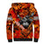 Personalized Moose Love Sherpa Hoodie Maple Leaf Autumn Passion