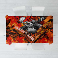 Moose Love Tablecloth Maple Leaf Autumn Passion