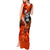 Personalized Moose Love Tank Maxi Dress Maple Leaf Autumn Passion
