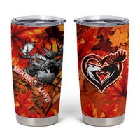 Moose Love Tumbler Cup Maple Leaf Autumn Passion
