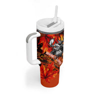 Moose Love Tumbler With Handle Maple Leaf Autumn Passion