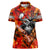 Personalized Moose Love Women Polo Shirt Maple Leaf Autumn Passion