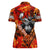 Personalized Moose Love Women Polo Shirt Maple Leaf Autumn Passion