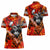 Personalized Moose Love Women Polo Shirt Maple Leaf Autumn Passion