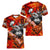 Personalized Moose Love Women V-Neck T-Shirt Maple Leaf Autumn Passion