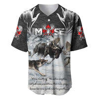The Wolves Hunting Moose Baseball Jersey