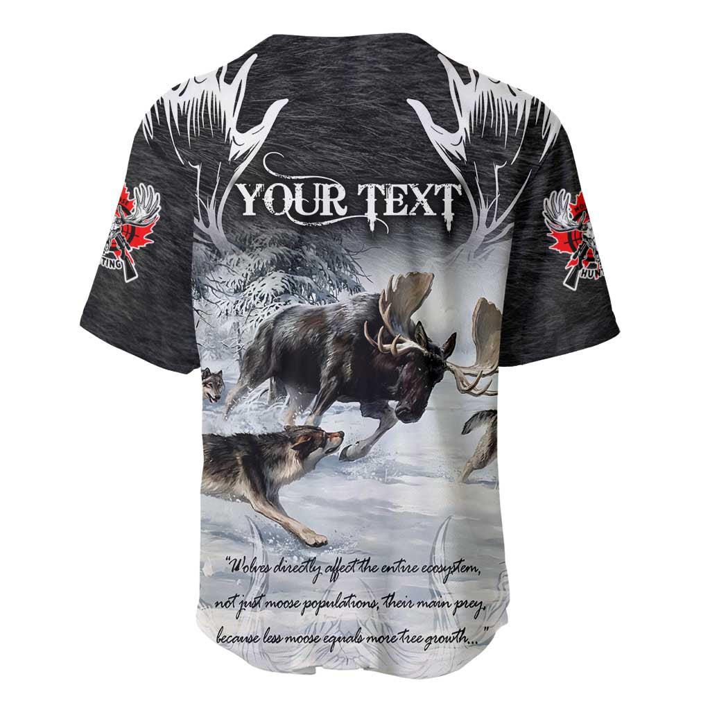 The Wolves Hunting Moose Baseball Jersey