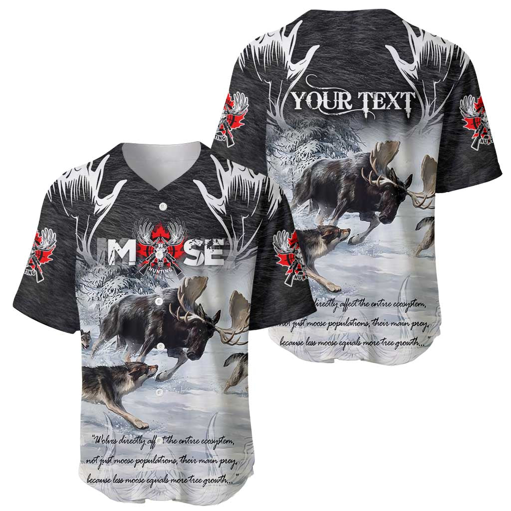 The Wolves Hunting Moose Baseball Jersey