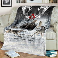 The Wolves Hunting Moose Blanket