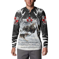 The Wolves Hunting Moose Button Sweatshirt