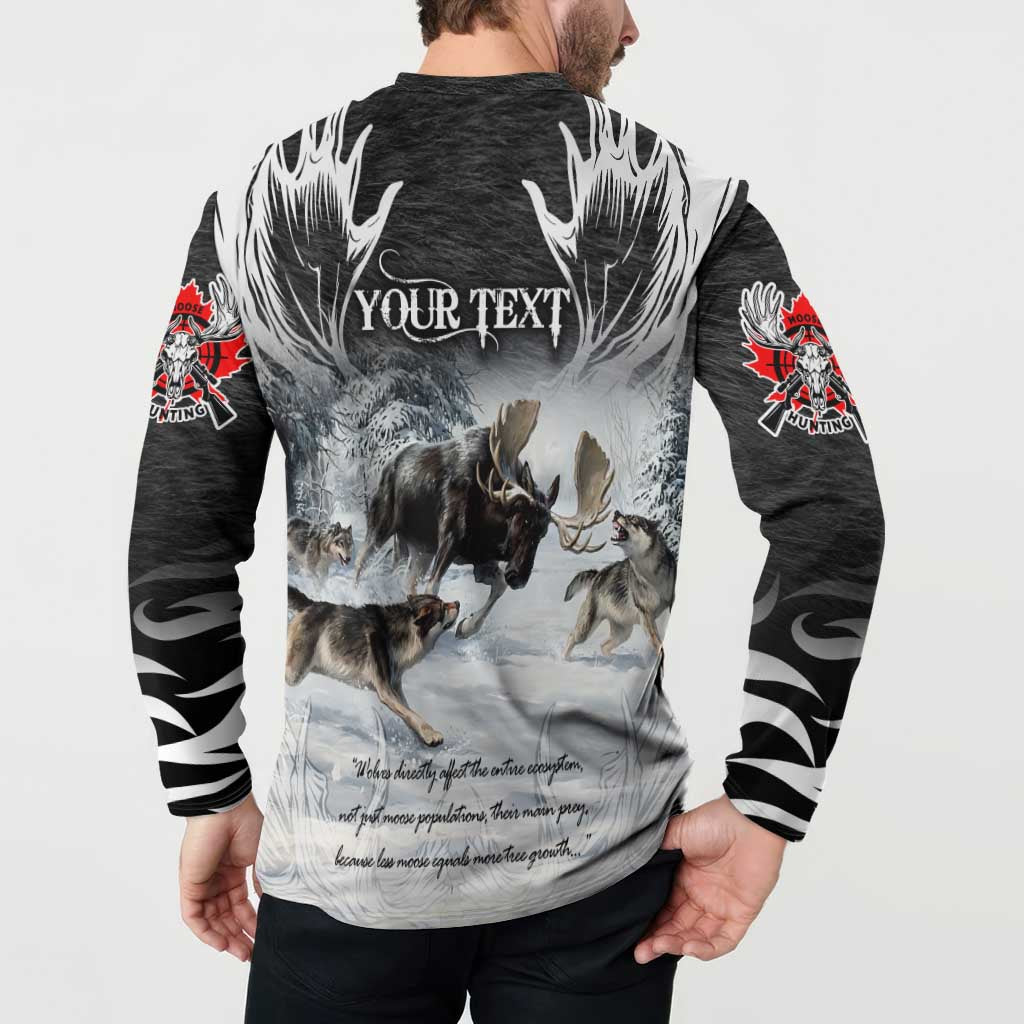 The Wolves Hunting Moose Button Sweatshirt